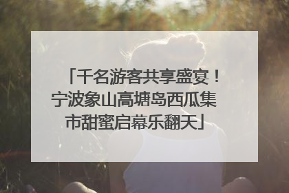 千名游客共享盛宴！宁波象山高塘岛西瓜集市甜蜜启幕乐翻天