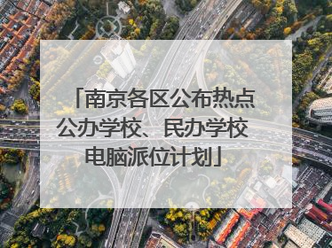 南京各区公布热点公办学校、民办学校电脑派位计划