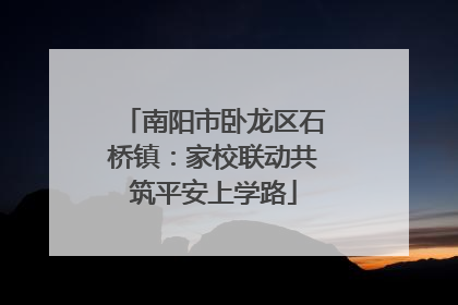 南阳市卧龙区石桥镇：家校联动共筑平安上学路