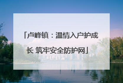 卢峰镇：温情入户护成长 筑牢安全防护网