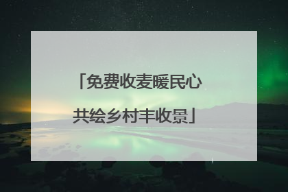 免费收麦暖民心 共绘乡村丰收景