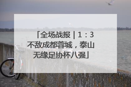 全场战报｜1：3不敌成都蓉城，泰山无缘足协杯八强