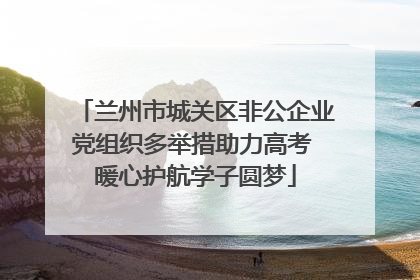 兰州市城关区非公企业党组织多举措助力高考 暖心护航学子圆梦