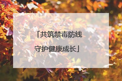 共筑禁毒防线 守护健康成长