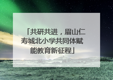 共研共进，眉山仁寿城北小学共同体赋能教育新征程