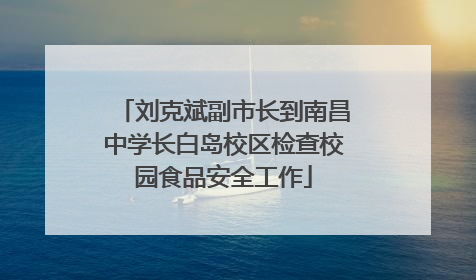 刘克斌副市长到南昌中学长白岛校区检查校园食品安全工作