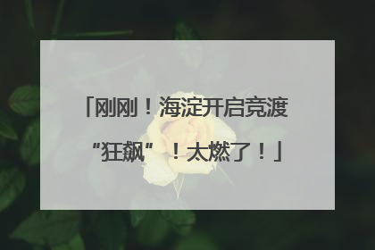 刚刚！海淀开启竞渡“狂飙”！太燃了！