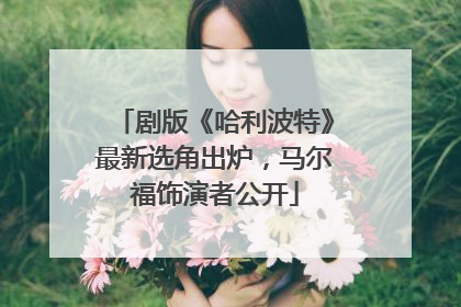 剧版《哈利波特》最新选角出炉，马尔福饰演者公开