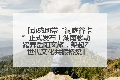 动感地带“洞庭谷卡”正式发布！湖南移动跨界岳阳文旅，架起Z世代文化共振桥梁