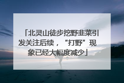 北灵山徒步挖野韭菜引发关注后续，“打野”现象已经大幅度减少