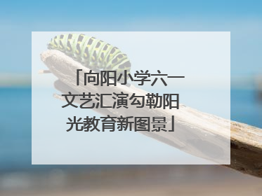 向阳小学六一文艺汇演勾勒阳光教育新图景