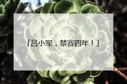 吕小军，禁赛四年！