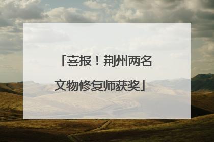 喜报！荆州两名文物修复师获奖