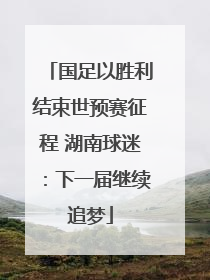 国足以胜利结束世预赛征程 湖南球迷：下一届继续追梦