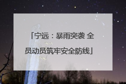 宁远：暴雨突袭 全员动员筑牢安全防线