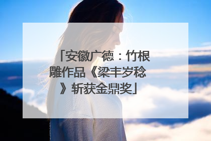 安徽广德：竹根雕作品《梁丰岁稔》斩获金鼎奖