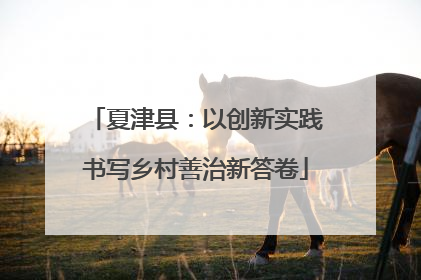 夏津县：以创新实践书写乡村善治新答卷
