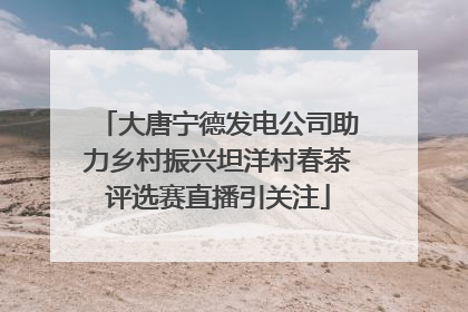大唐宁德发电公司助力乡村振兴坦洋村春茶评选赛直播引关注