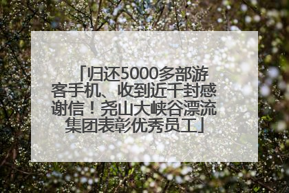 归还5000多部游客手机、收到近千封感谢信！尧山大峡谷漂流集团表彰优秀员工