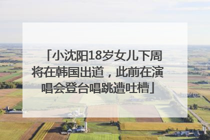 小沈阳18岁女儿下周将在韩国出道，此前在演唱会登台唱跳遭吐槽