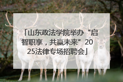 山东政法学院举办“启智职享，共赢未来”2025法律专场招聘会