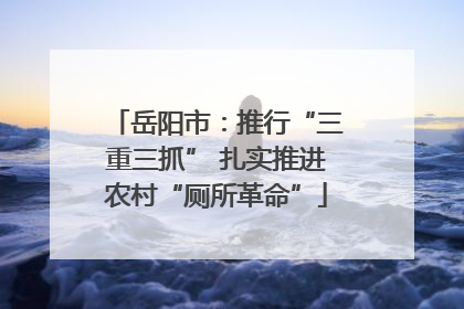岳阳市：推行“三重三抓” 扎实推进农村“厕所革命”