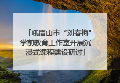 峨眉山市“刘春梅”学前教育工作室开展沉浸式课程建设研讨
