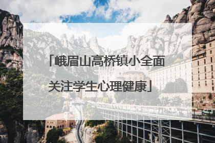 峨眉山高桥镇小全面关注学生心理健康