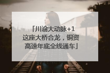 川渝大动脉+1 这座大桥合龙，铜资高速年底全线通车