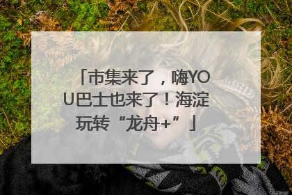 市集来了，嗨YOU巴士也来了！海淀玩转“龙舟+”