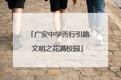 广安中学善行引路 文明之花满校园