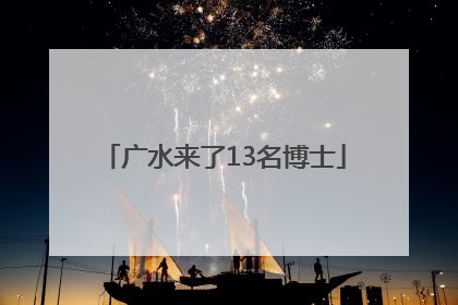广水来了13名博士