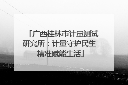 广西桂林市计量测试研究所：计量守护民生 精准赋能生活
