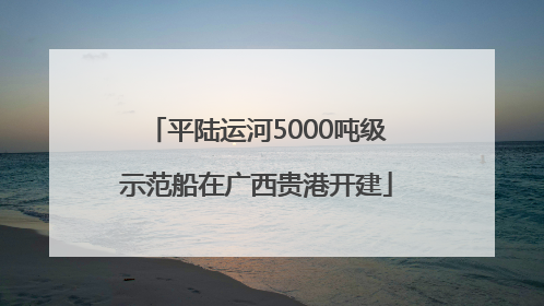 平陆运河5000吨级示范船在广西贵港开建