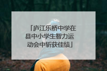 庐江乐桥中学在县中小学生智力运动会中斩获佳绩