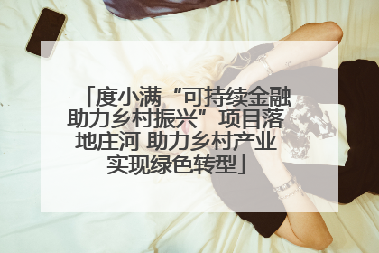 度小满“可持续金融助力乡村振兴”项目落地庄河 助力乡村产业实现绿色转型