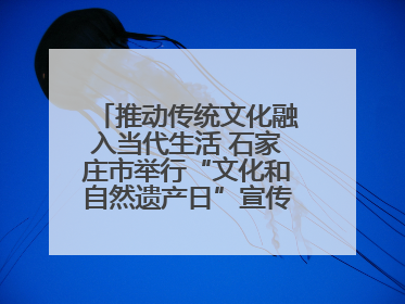 推动传统文化融入当代生活 石家庄市举行“文化和自然遗产日”宣传展示活动