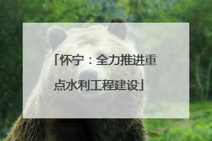怀宁：全力推进重点水利工程建设