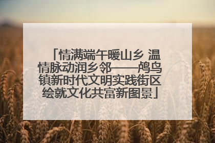 情满端午暖山乡 温情脉动润乡邻——鸬鸟镇新时代文明实践街区绘就文化共富新图景