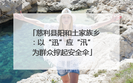 慈利县阳和土家族乡：以“迅”应“汛” 为群众撑起安全伞