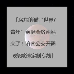 房东的猫“世界/青年”演唱会济南站来了！济南公交开通6条歌迷定制专线