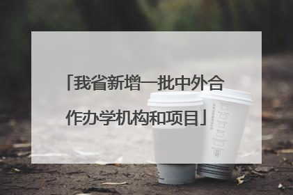 我省新增一批中外合作办学机构和项目