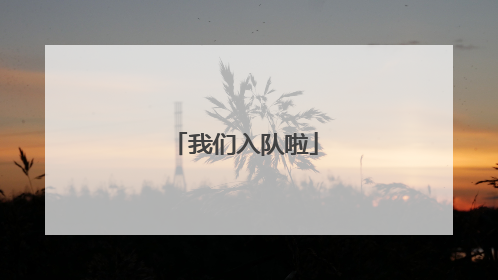 我们入队啦