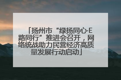 扬州市“绿扬同心·E路同行”推进会召开，网络统战助力民营经济高质量发展行动启动