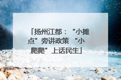 扬州江都：“小摊点”旁讲政策 “小爬爬”上话民生