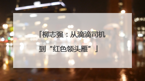 柳志强：从滴滴司机到“红色领头雁”