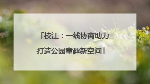 枝江：一线协商助力打造公园童趣新空间