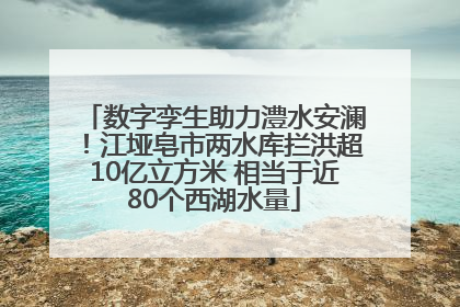 数字孪生助力澧水安澜！江垭皂市两水库拦洪超10亿立方米 相当于近80个西湖水量
