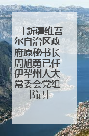 新疆维吾尔自治区政府原秘书长周旭勇已任伊犁州人大常委会党组书记