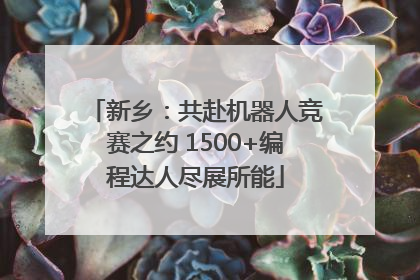 新乡：共赴机器人竞赛之约 1500+编程达人尽展所能